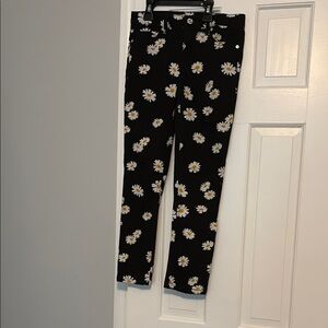 Forever 21 Black Floral Kids Jeans
